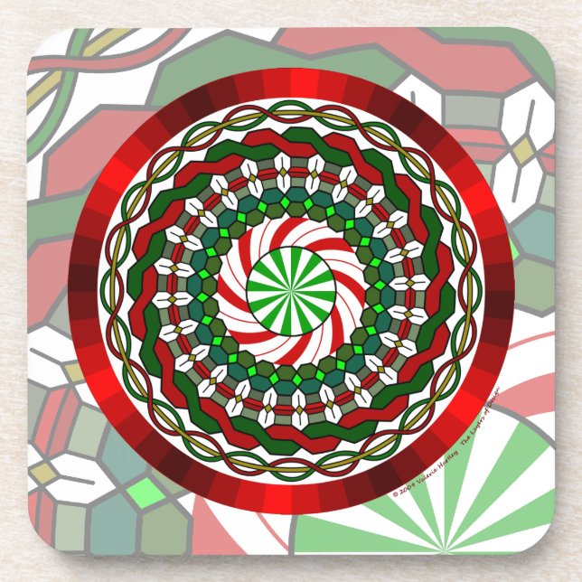 The Colours of Christmas Square Coaster (Front)