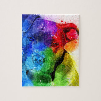 The colours of Love are a Pitbull Jigsaw Puzzle