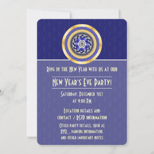The Colours of New Years Party Invitation