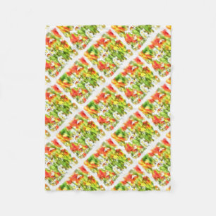 The Colours Of Spring On A Sunny Day Watercolor Fleece Blanket