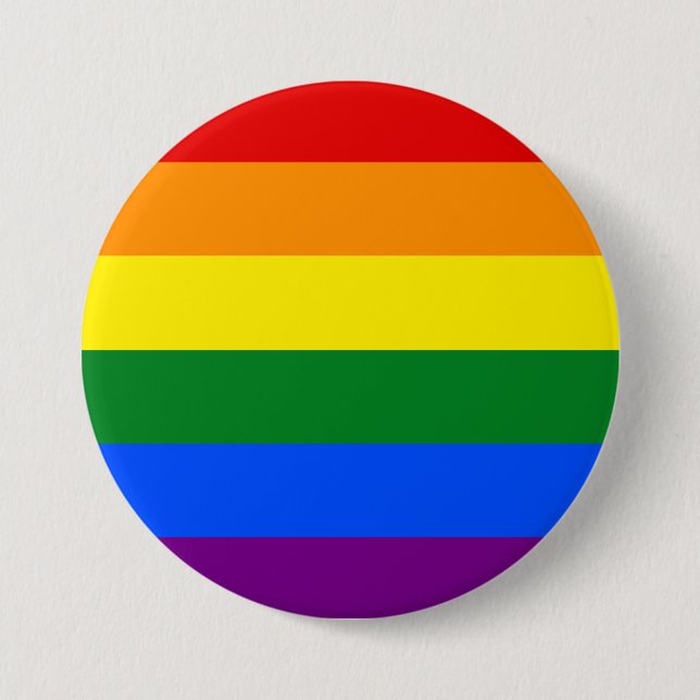 The colours of the rainbow 3 inch round button (Front)