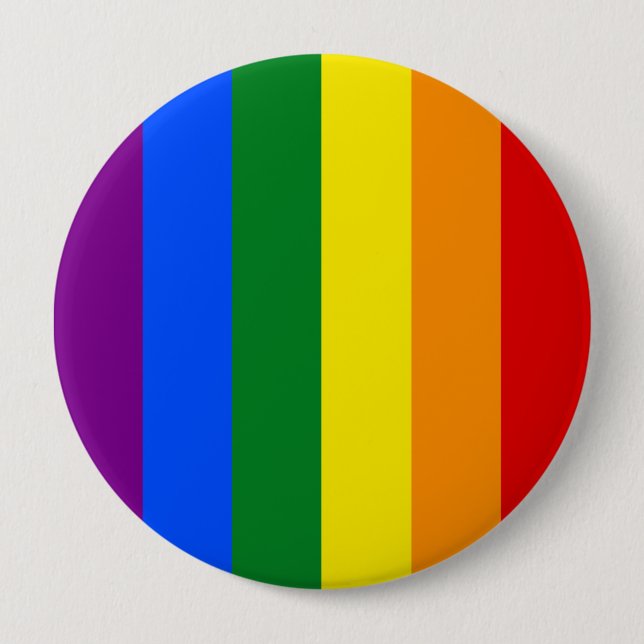 The colours of the rainbow 4 inch round button (Front)