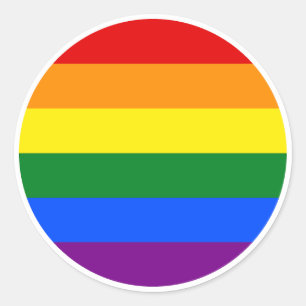 The colours of the rainbow classic round sticker
