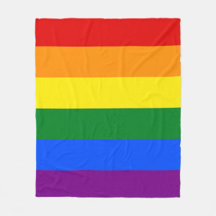 The colours of the rainbow fleece blanket