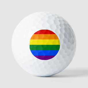 The colours of the rainbow golf balls