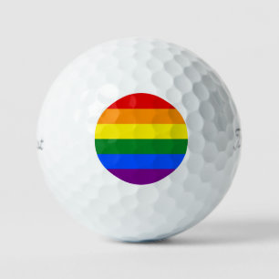 The colours of the rainbow golf balls
