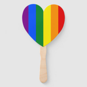 The colours of the rainbow hand fan