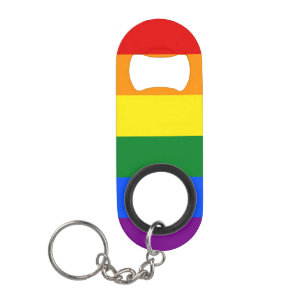 The colours of the rainbow keychain bottle opener
