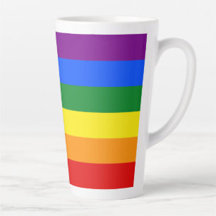 The colours of the rainbow latte mug