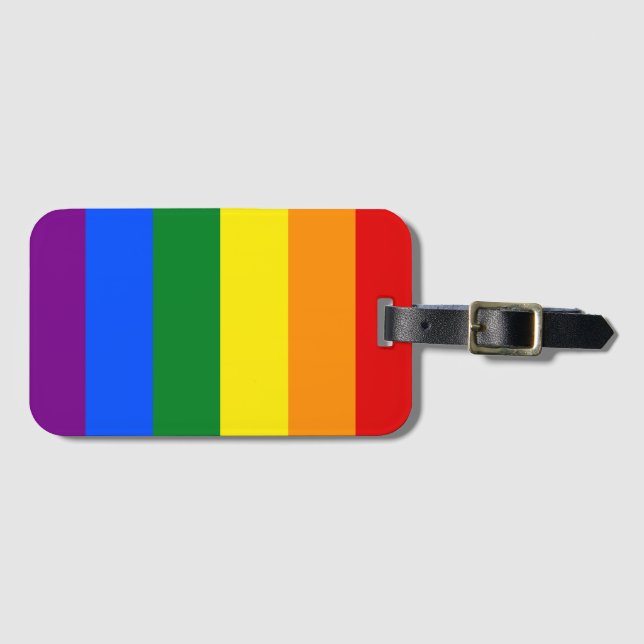 The colours of the rainbow luggage tag (Front Horizontal)