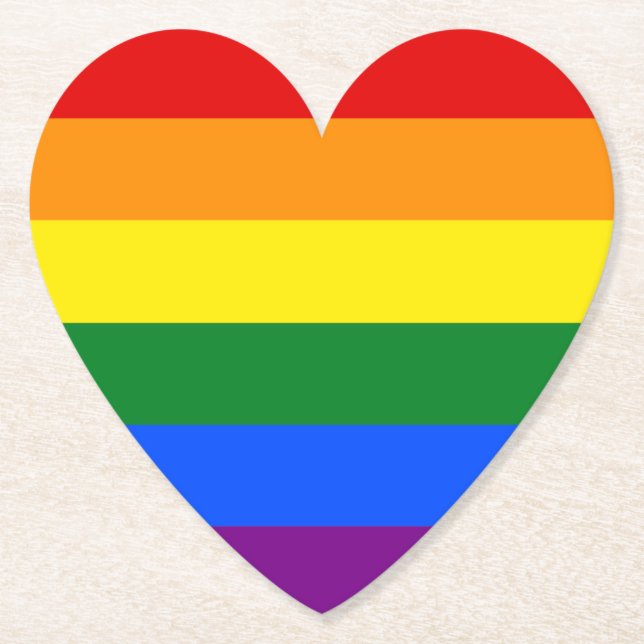 The colours of the rainbow paper coaster (Front)