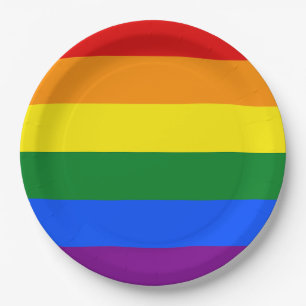 The colours of the rainbow paper plate