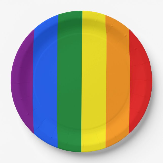 The colours of the rainbow paper plate (Front)