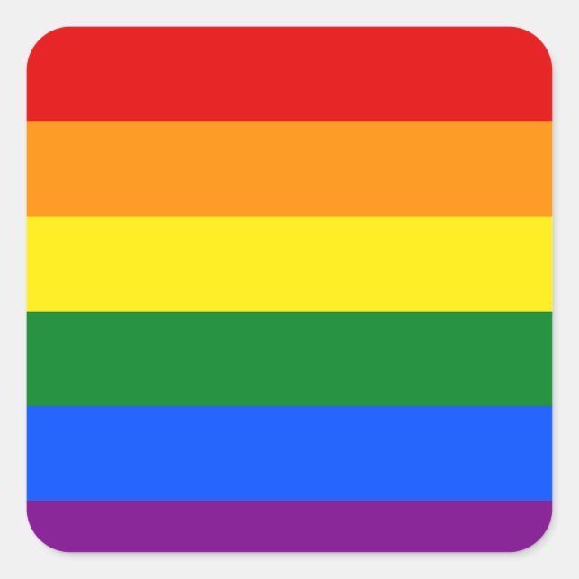 The colours of the rainbow square sticker (Front)