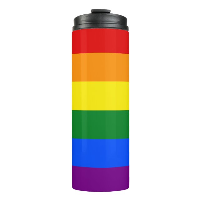 The colours of the rainbow thermal tumbler (Front)