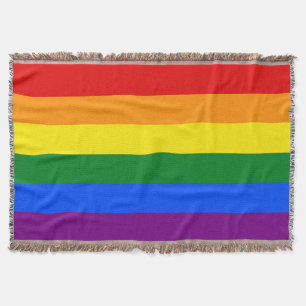 The colours of the rainbow throw blanket