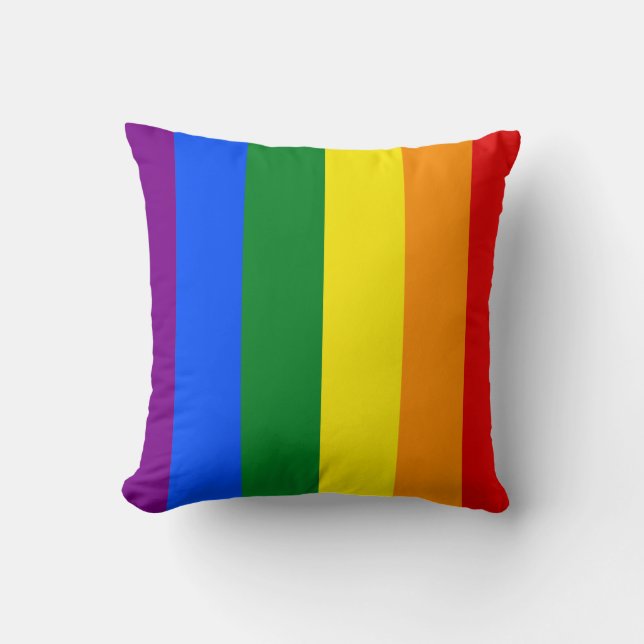 The colours of the rainbow throw pillow (Front)