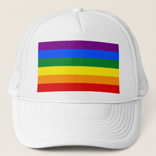 The colours of the rainbow trucker hat