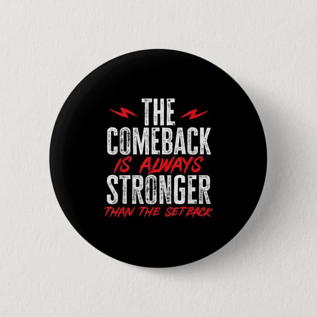 The Comeback Is Always Stronger Than The Setback M 2 Inch Round Button (Front)
