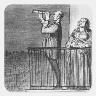 The comet, Parisiens incredules Square Sticker