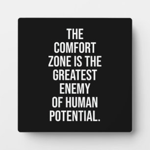 The Comfort Zone, Gym, Hustle, Success, Motivation Plaque