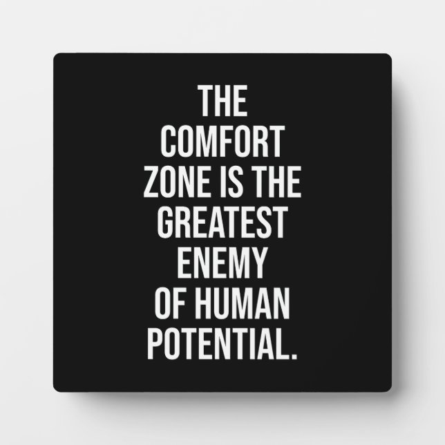 The Comfort Zone, Gym, Hustle, Success, Motivation Plaque (Front)