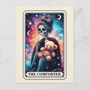 The Comforter Tarot Teddy Bear Skeleton Mom Postcard