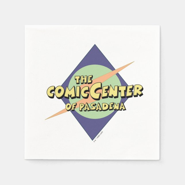 The Comic Centre of Pasadena Napkin (Front)