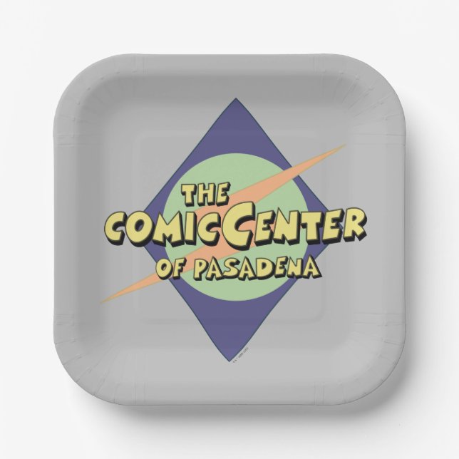 The Comic Centre of Pasadena Paper Plate (Front)