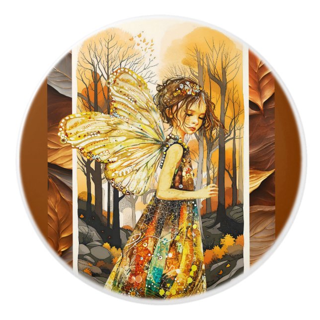 The Coming Of Fall Ceramic Knob (Front)