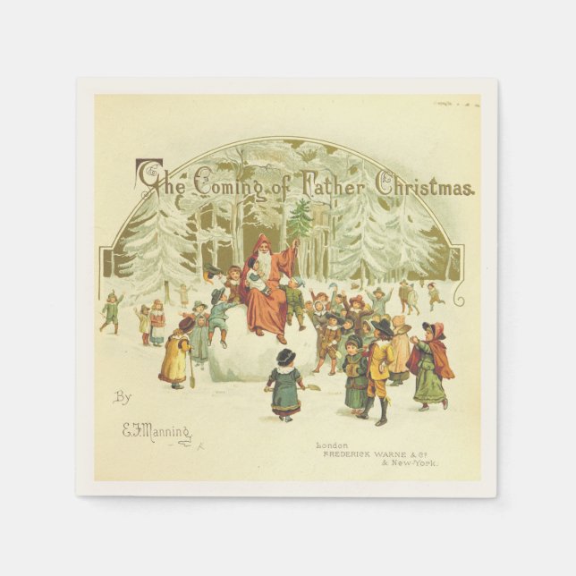 The Coming of Father Christmas Napkin (Front)