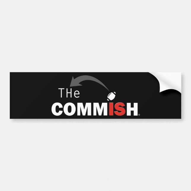 The Commish Fantasy Football Bumper Sticker (Front)