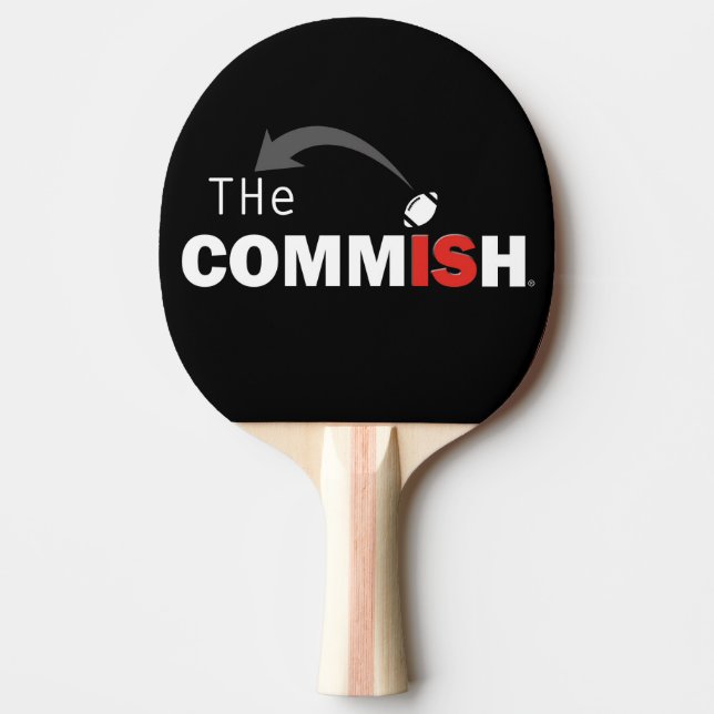 The Commish Ping Pong Paddle (Front)