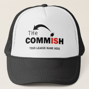 The Commish Trucker Hat Custom Add League Name  