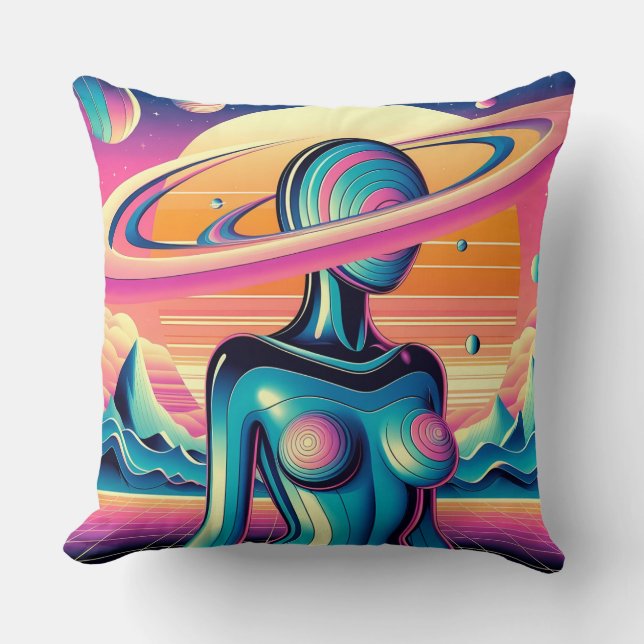 The Common Rounds of a Square Life Art Throw Pillow (Front)