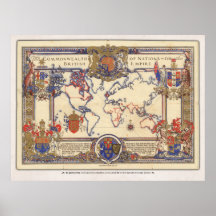 The Commonwealth of Nations or British Empire Map