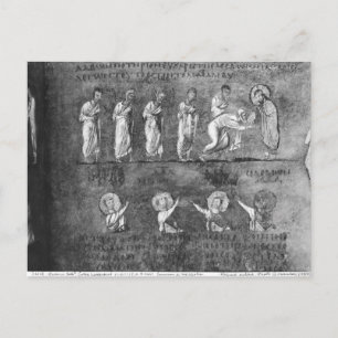 The communion of six apostles postcard