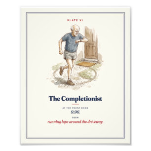 The Completionist Funny Running Field Guide Photo Print