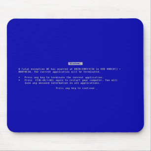 The Computer Blue Screen of Death Mouse Pad