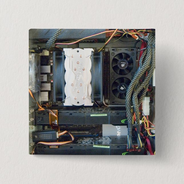 The computer equipment 2 inch square button (Front)