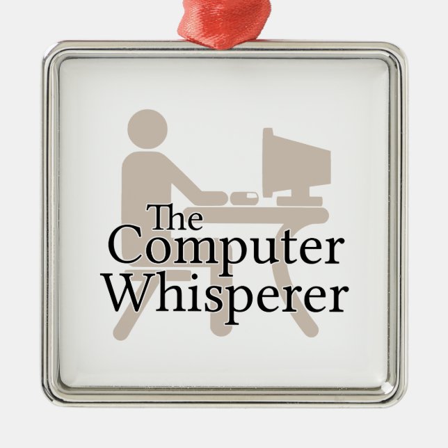 The Computer Whisperer Metal Ornament (Front)