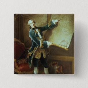 The Comte de Vaudreuil, 1758 2 Inch Square Button