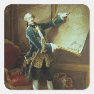 The Comte de Vaudreuil, 1758 Square Sticker
