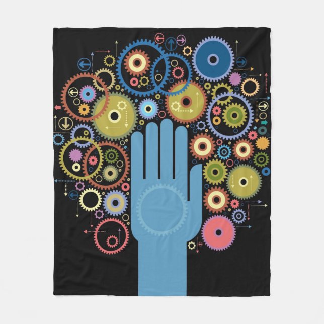 The concept of motion fleece blanket (Front)