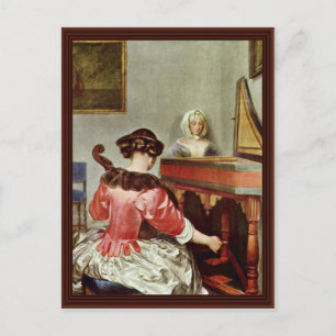 The Concert By Borch D. J. Gerard Ter Postcard