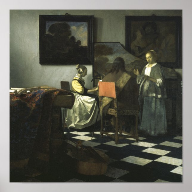The Concert by Vermeer - Poster (Front)