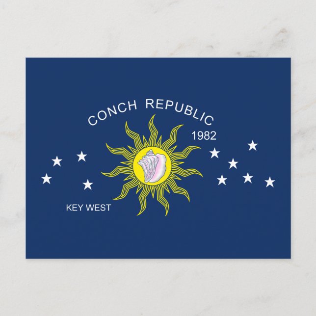 The Conch Republic Flag Postcard (Front)