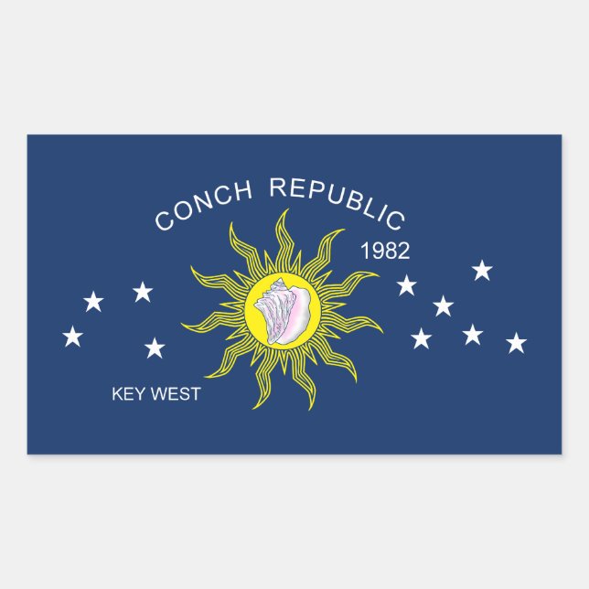 The Conch Republic Flag Sticker (Front)