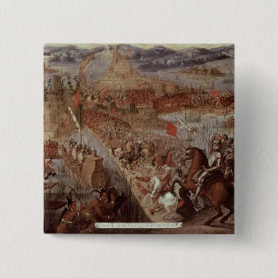The Conquest of Tenochtitlan 2 Inch Square Button