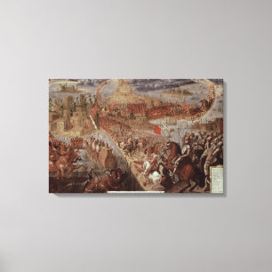 The Conquest of Tenochtitlan Canvas Print